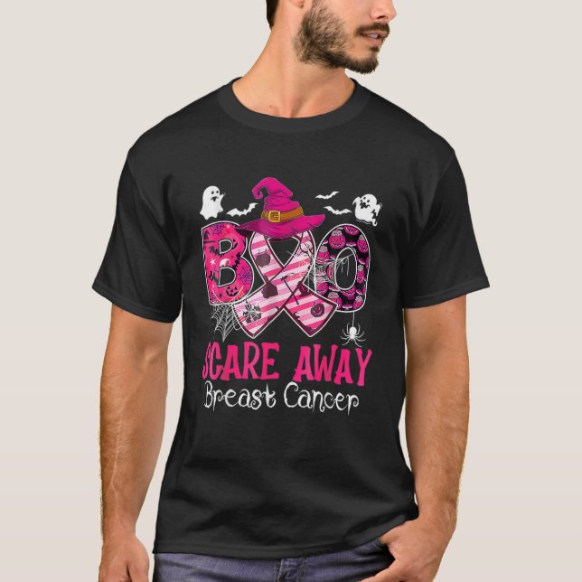 Camiseta Halloween Boo Assusta-Se Com A Consciência Do Canc (Frente)