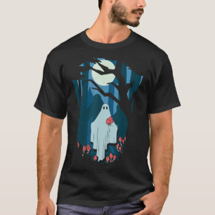 Camiseta Halloween Boo Ghost Mushroom Spooky Season Cottage
