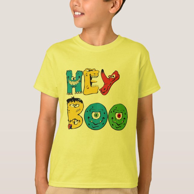 Camiseta Halloween BOO | Gráfico de Carrapatos ou Tratament (Frente)