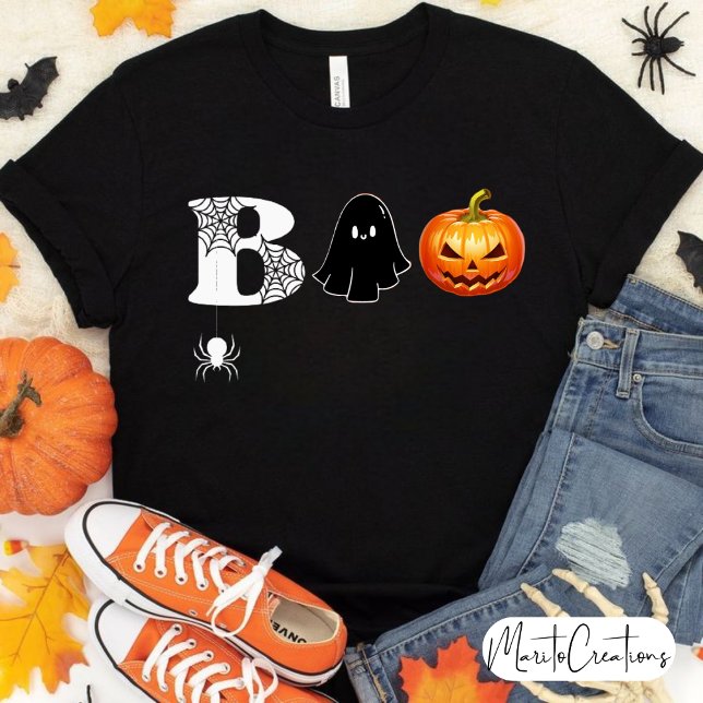 Camiseta Halloween Boo Shirt, Spooky Boo, Creepy Shirt (Criador carregado)