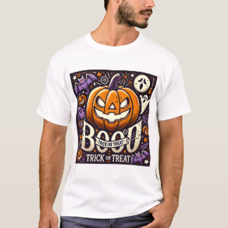 Camiseta Halloween Boo! Truque ou Tratar Teto