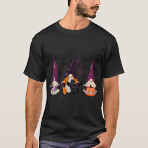Camiseta Halloween Boo Witch Gnomos Autumn Bat Pumpkins Bla