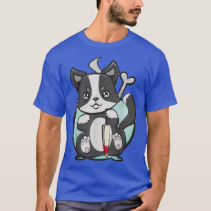 Camiseta Halloween Border Collie Herding Dog Cute Anime Hor