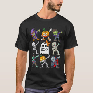 Camiseta Halloween Boys Skeleton Zombie Pumpkin Single Boo