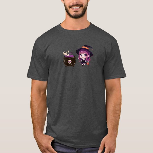 Camiseta Halloween/bruxa/outono/outubro (Frente)