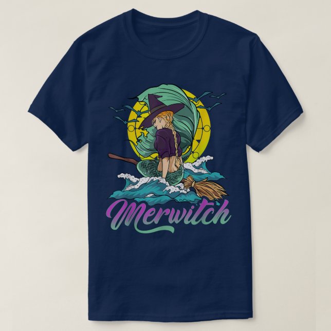 Camiseta Halloween Bruxa Sereia Merwitch Crossover (Frente do Design)