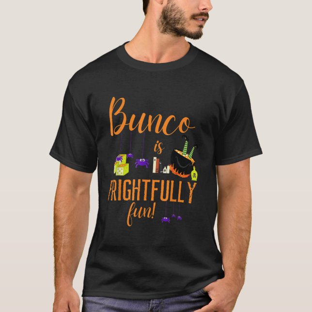 Camiseta Halloween Bunco é aranhas assustadoramente diverti (Frente)