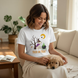 Camiseta Halloween Cachorro Mãe T-Shirts Labrador Lover Gif