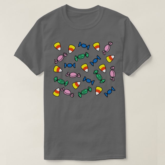Camiseta Halloween Candy Pattern (Frente do Design)