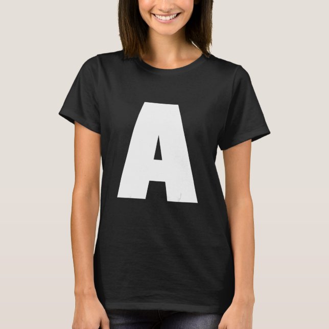 Camiseta Halloween Carnival Group Costume Red Letter A (Frente)