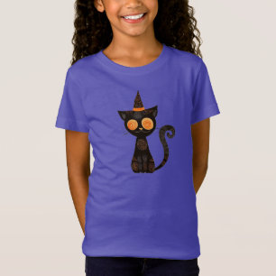 Camiseta Halloween/cat//fall/whimsical