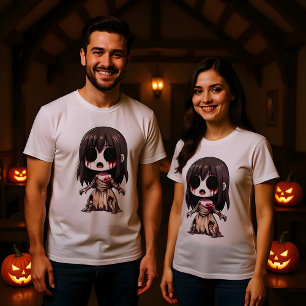 Camiseta Halloween Chibi No Assustador Do Halloween Design