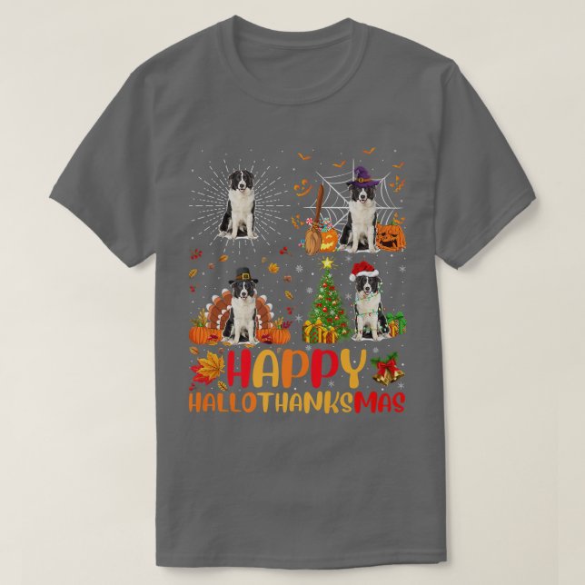 Camiseta Halloween Christmas - Shepherd Dog Hallot (Frente do Design)