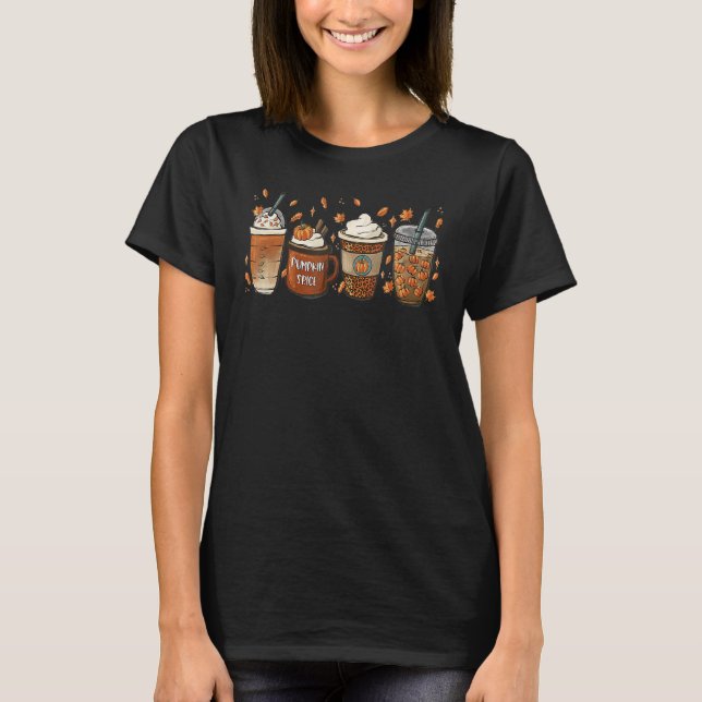 Camiseta Halloween Coffee Pumpkin Latte Spice Coffee Love F (Frente)