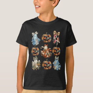 Camiseta Halloween Coquette Arco Pumpkin Ghost Patchwork Sp