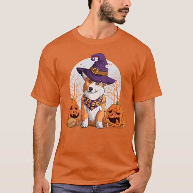 Camiseta Halloween Corgi (Frente)