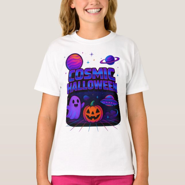 Camiseta Halloween Cosmic Clothes Space Galaxy Unisex (Frente)