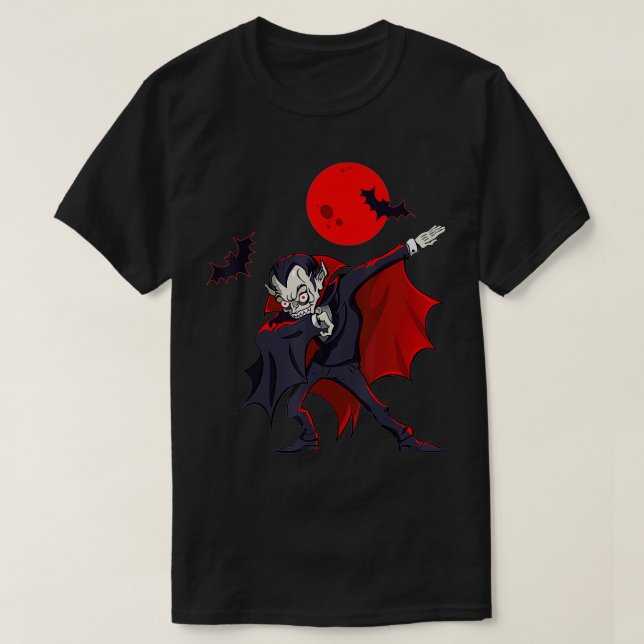 Camiseta Halloween Costume Dabbing Vampire Kids Graphic Des (Frente do Design)