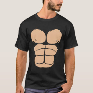 Camiseta Halloween Costume Divertido Macaco Gorilla Chest S