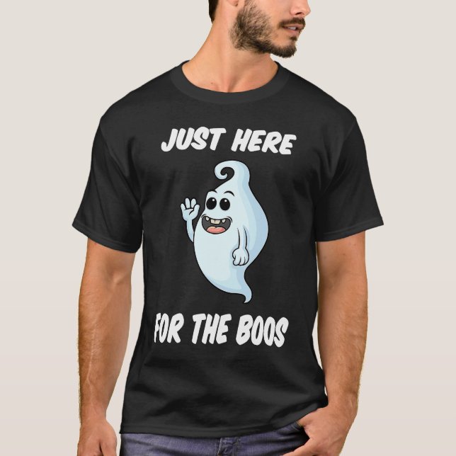 Camiseta Halloween Costume Ghost Here for the Boos (Frente)