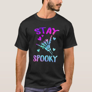 Camiseta Halloween Costume Keep Shaka Spooky Sinal Skull Ha
