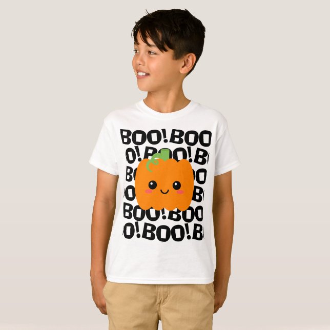 Camiseta Halloween Costume Pumpkin, Crianças Bonitas (Frente Completa)