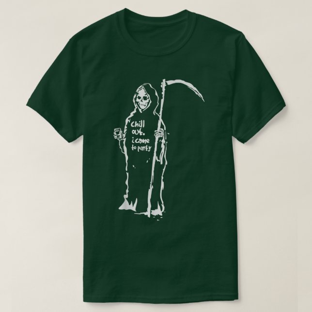 Camiseta Halloween Costume Reaper Grim Fale Que Eu Vim  (Frente do Design)
