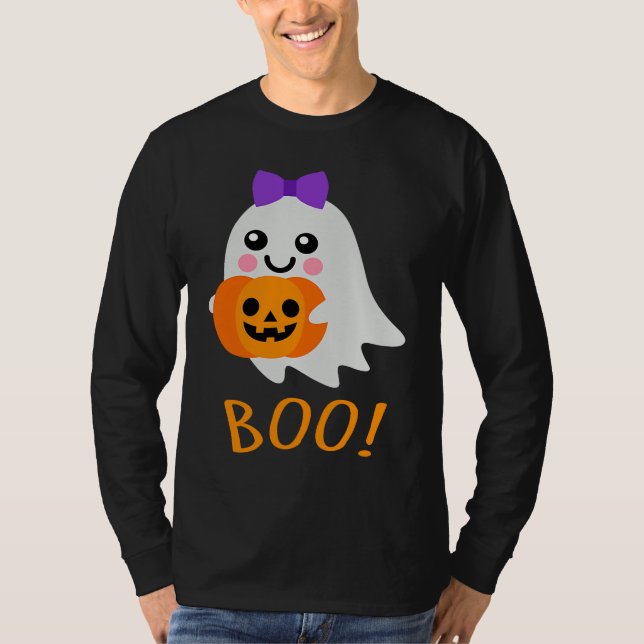 Camiseta Halloween Costume  Sweet Ghost Jack o Lantern (Frente)