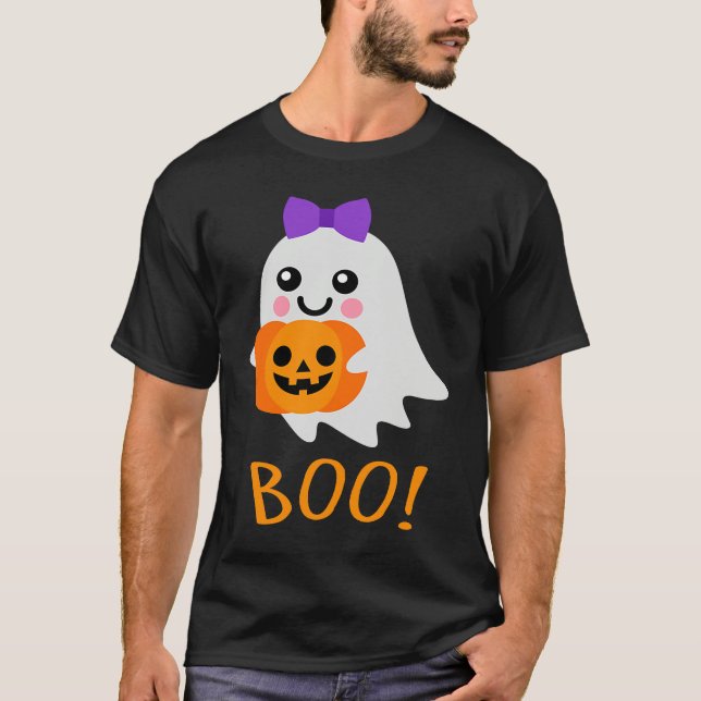 Camiseta Halloween Costume  Sweet Ghost Jack o Lantern (Frente)