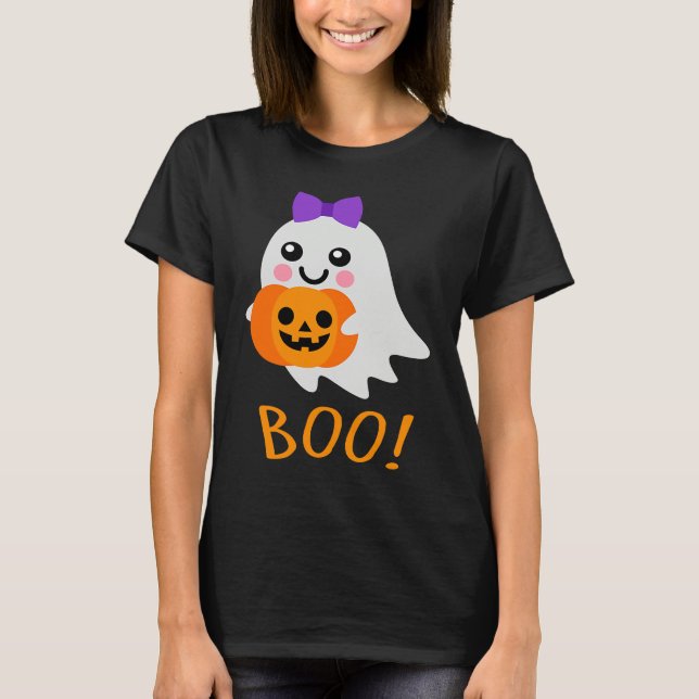 Camiseta Halloween Costume  Sweet Ghost Jack o Lantern (Frente)