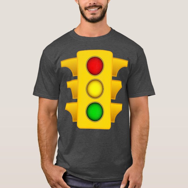Camiseta Halloween Costume Traffic Light funny simple (Frente)
