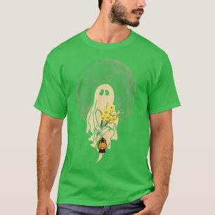 Camiseta Halloween Costume Vintage Floral Ghost Pumpkin Fun