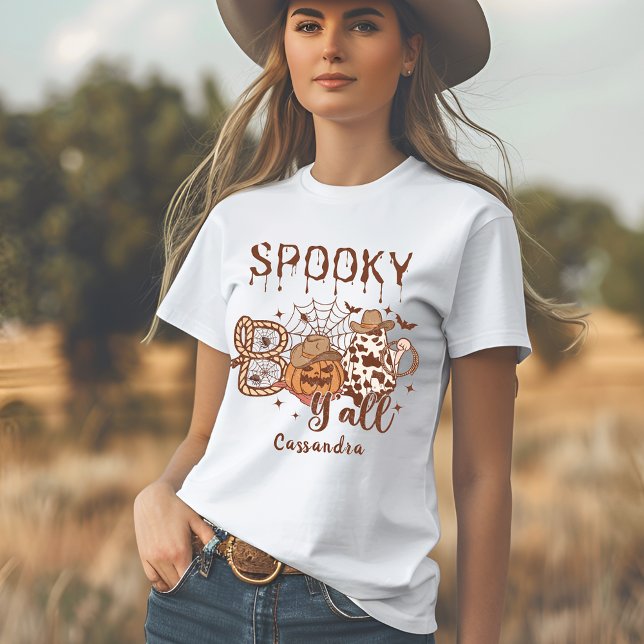 Camiseta Halloween Country Western Spooky T-Shirt (Criador carregado)
