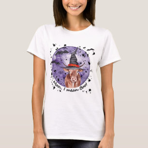 Camiseta Halloween Cow Moo Eu Quero Dizer Boo Engraçado