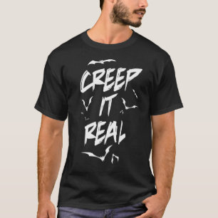Camiseta Halloween Creep It Real Flying Vampire Bats Tee