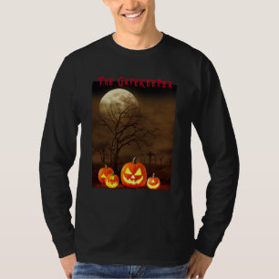 Camiseta Halloween Creepy Graveyard Pumpkins Gatekeeper T-S