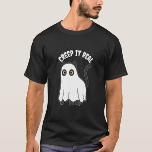Camiseta Halloween Crepe isso Gato Real
