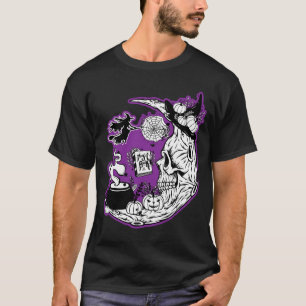 Camiseta Halloween Crescent Moon Witold Skull
