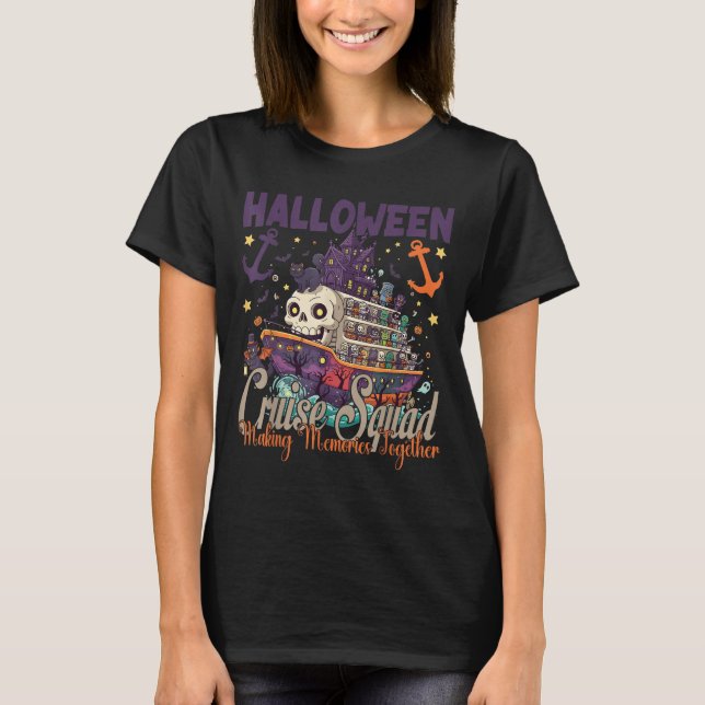 Camiseta Halloween Cruise Squad 2025 Halloween Trip Family  (Frente)