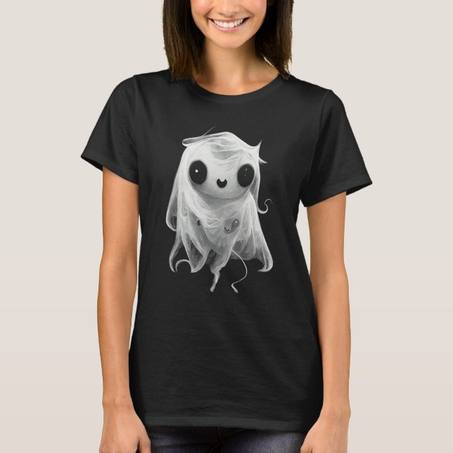 Camiseta Halloween Cute Dancing Ghost Girl (Frente)