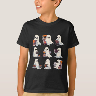 Camiseta Halloween Cute Ghost Leia Mais Livros "Spooky Boo"