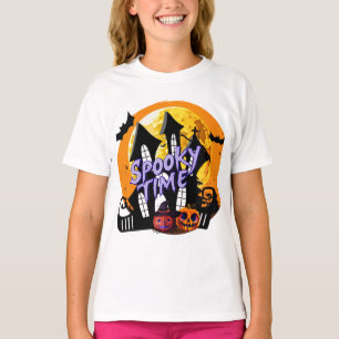 Camiseta Halloween da Casa Assombrada do Tempo Spooky