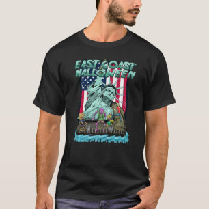 Camiseta Halloween Da Costa Leste Com Monstros Assustadores