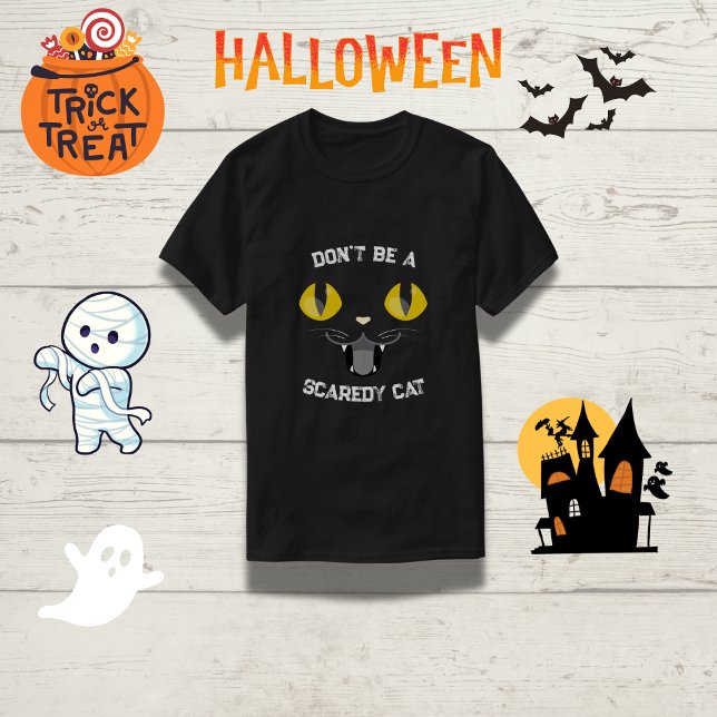 Camiseta Halloween da família "Não seja um gato assustador" (Criador carregado)