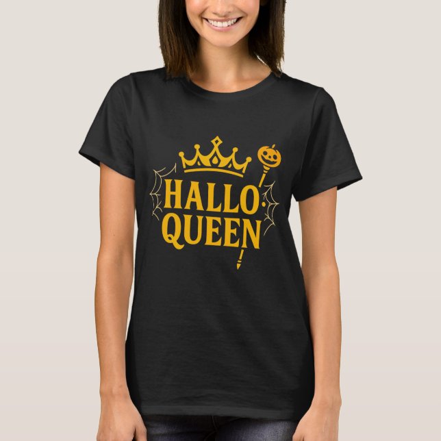 Camiseta Halloween da Rainha Hallo (Frente)