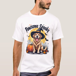 Camiseta Halloween da temporada de Spooky Pawsome para aman