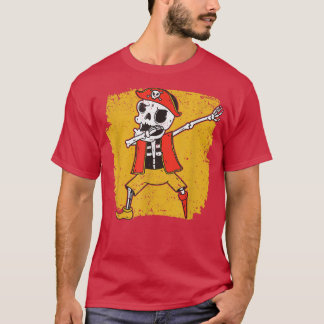 Camiseta Halloween Dabbing Pirate Skeleton Funny Dab Dance 