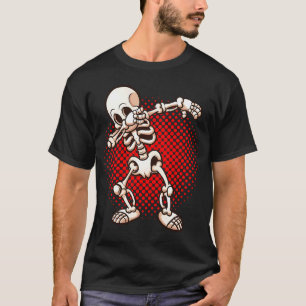 Camiseta Halloween Dabbing Skeleton Dab Mortal Fácil