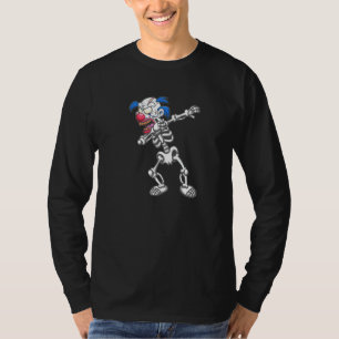 Camiseta Halloween Dabbing Skeleton Scary Clowy