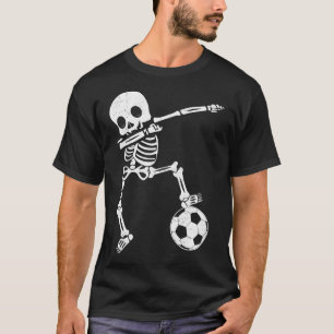 Camiseta Halloween Dabbing Skeleton Soccer Player Dab Boys